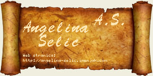 Angelina Selić vizit kartica